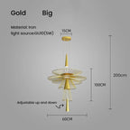 Modern Iron Art Led Pendant Light in Black/Gold for Dinning Room