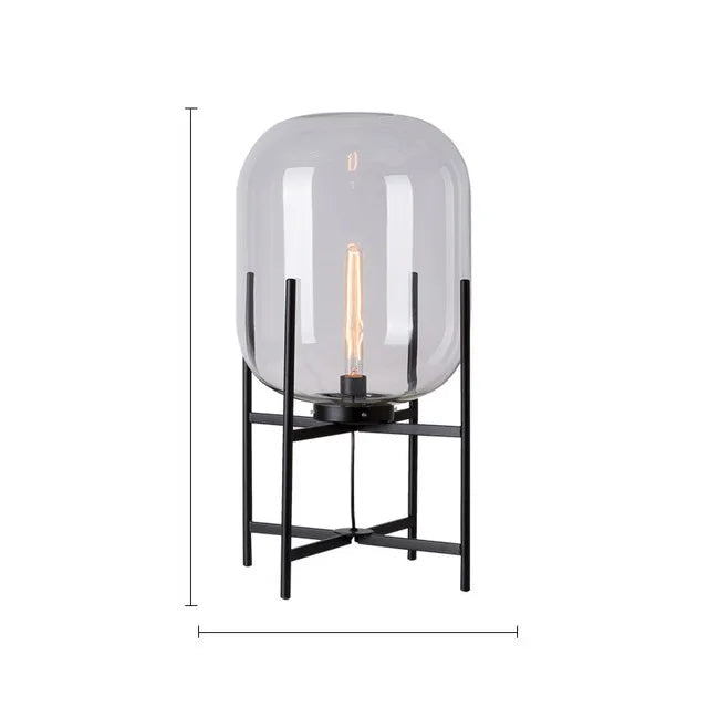 LED Glass Floor Lamp Retro Melon Floor Lights - Modern Minimalist Design
