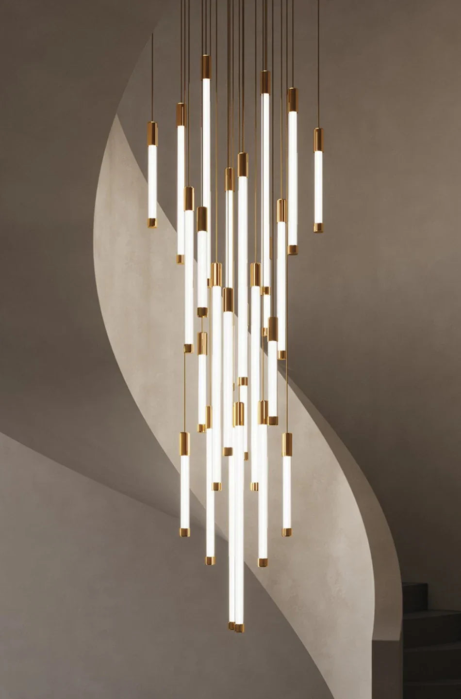 Elegant LED Chandelier for Staircase & Living Room Décor