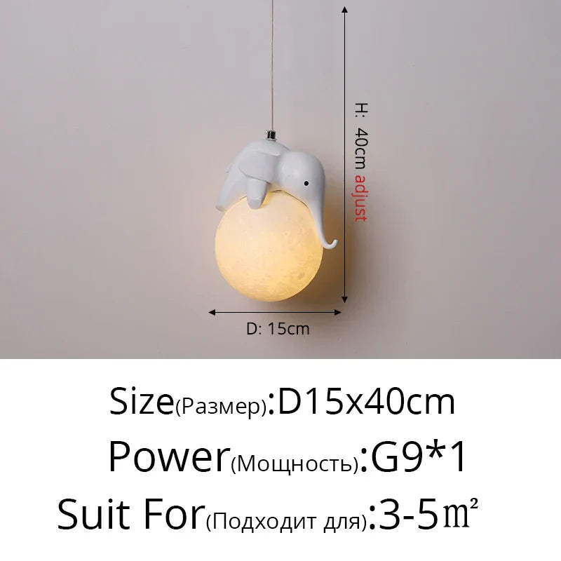 Bear Bedroom Wall Lamp: Modern Chandelier for Living Room, Study & Dining Room