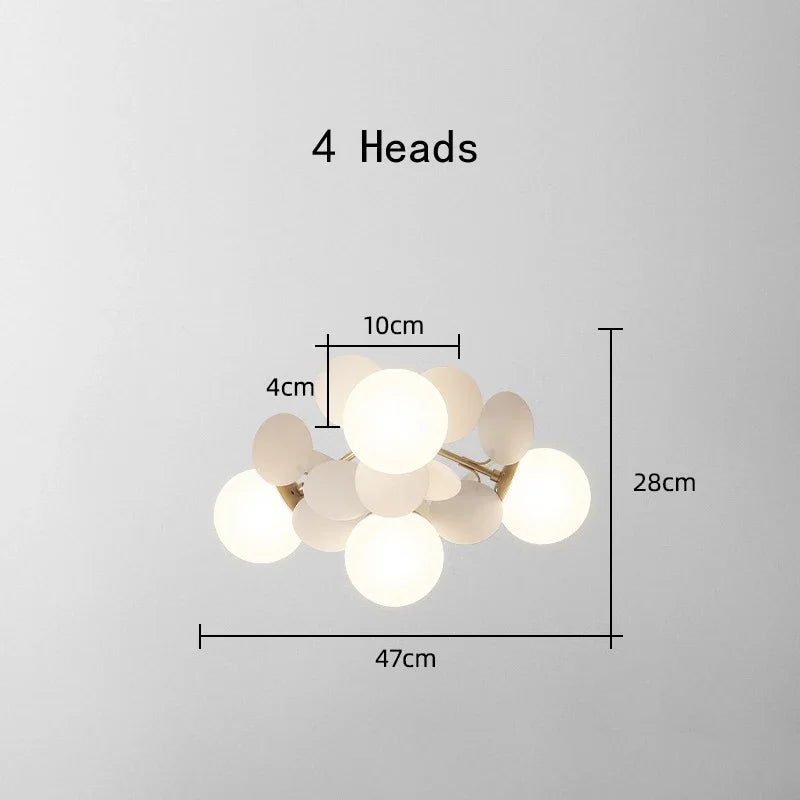 Petals Ceiling Chandelier Light Fixture for Nordic Living Room & Bedroom