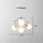 Petals Ceiling Chandelier Light Fixture for Nordic Living Room & Bedroom