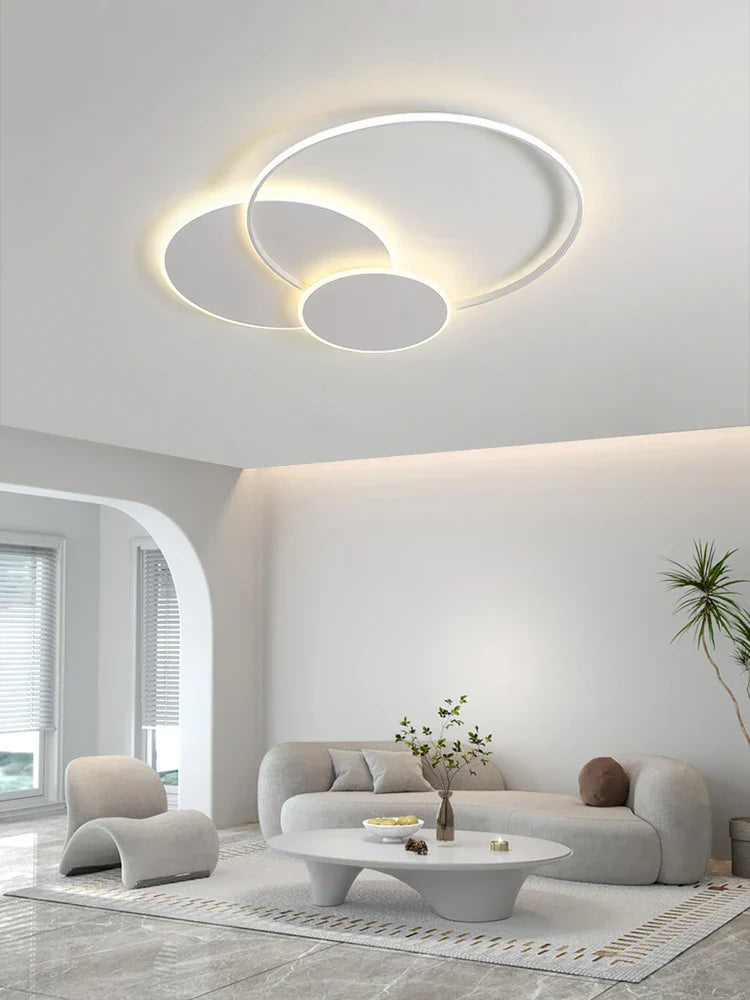 Circles LED Ceiling Lights Modern Minimalism Dimmable Bedroom Lamp Fixtures