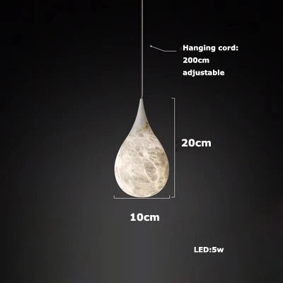 Alabaster Pendant Lights LED Designer Hanging Lamps For Living Room