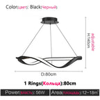 Modern LED Living Room Chandelier Creative Nordic Hall Lamps