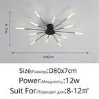 Modern Led Chandelier Fixture for Living Room Bedroom, Creative Ceiling Lamp