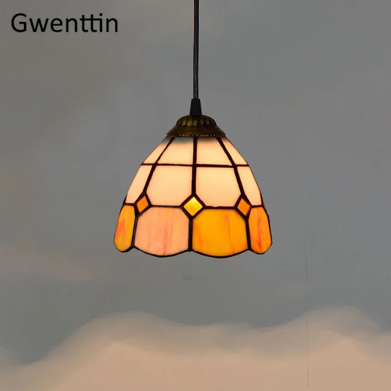 Tiffany Style Stained Glass Pendant Chandelier for Home Lighting