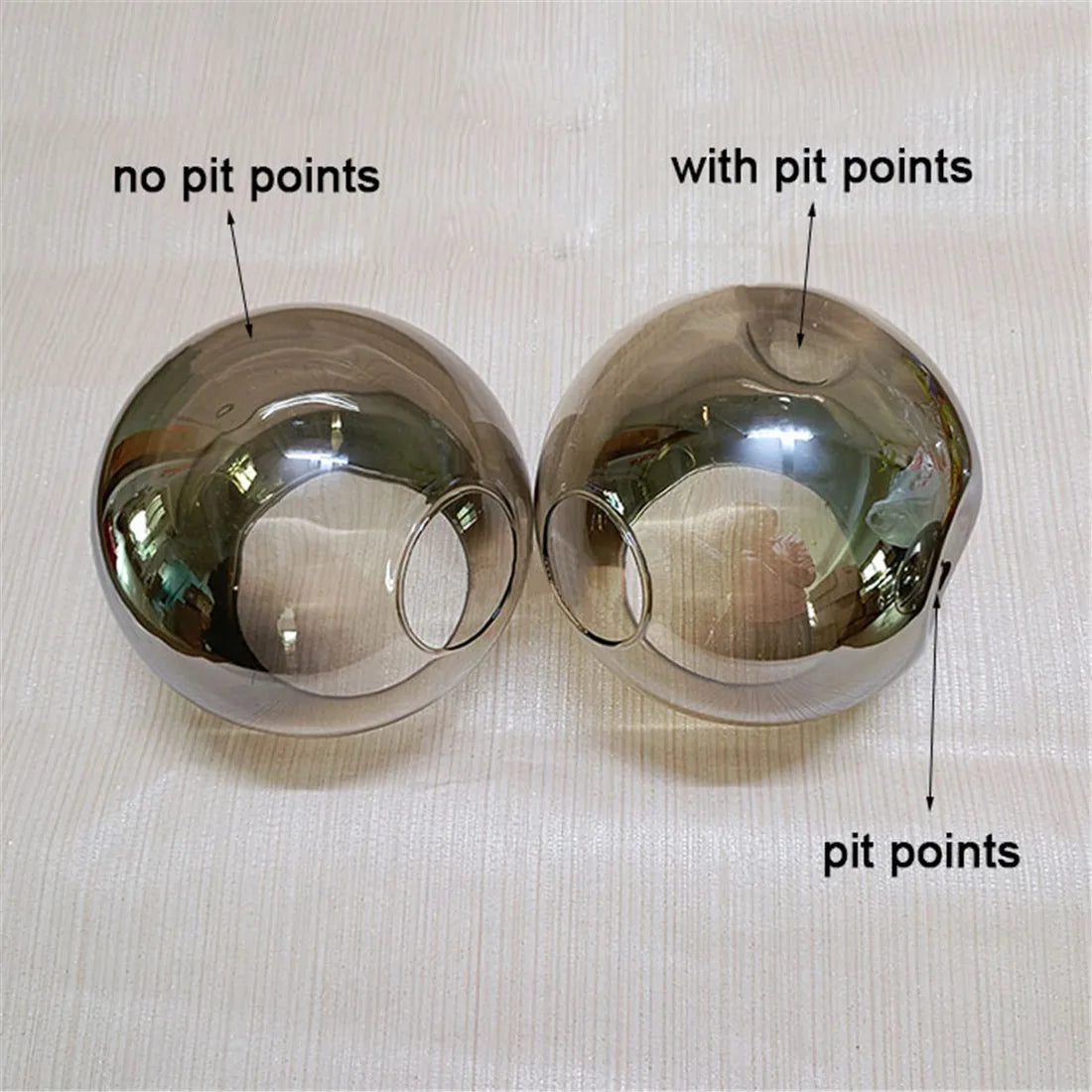 Side Opening Glass Shade Replacement for E27 Socket, D15cm, 45°C - Table Lamp Chandelier Cover