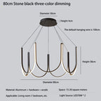 Modern U Shape LED Chandelier for Dining Living Kitchen Island Lighting