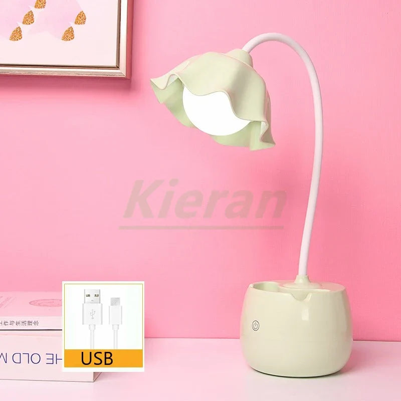 Lotus Floor Lamp: Modern LED Desk Lamp for Bedroom Study Living Room