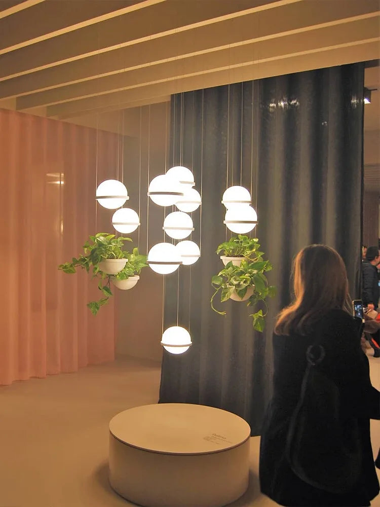Modern Plant Chandeliers Nordic DIY Sky Garden LED Pendant Lamps Home Decor Fixtures