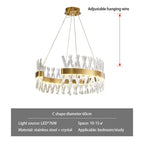 Gold Metal S Shape Lustre LED Pendant Lamp for Luxe Living & Dining Spaces