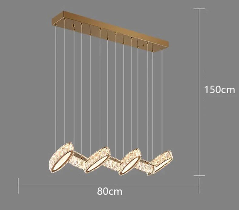 Crystal Chandelier Stair Pendant Lamp Living Room Interior Lighting