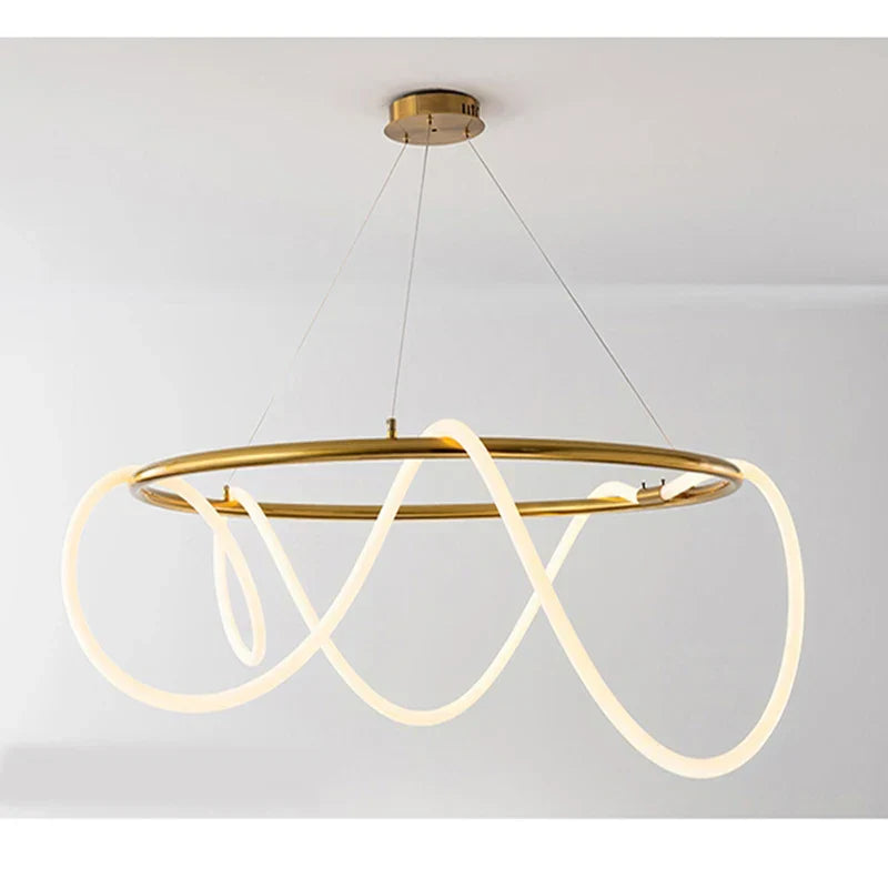 Nordic Light Luxury Chandelier Creative LED Bar for Living Room and Study Desk