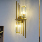Crystal Gold Wall Lamp for Luxurious Living Room and Bedroom Lighting