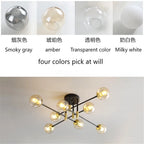 Glass Ball LED Chandelier Ceiling Light for Living Room and Kitchen