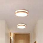 Wood LED Ceiling Lamp Modern Nordic Round Indoor Lighting Home Decor Fixture