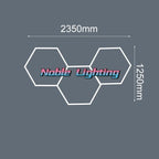 Honeycomb Hexagon LED Garage Light: Bright Ceiling Lighting for Auto Body Repair & Workshop.