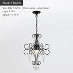 Iron Crystal Chandelier: Modern Luxury Industrial Style for Home Living/Dining Room