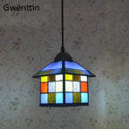 Tiffany Pendant Lights: Stained Glass Hanging Lamp for Mediterranean Loft Home Decor