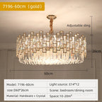 Crystal Chandelier: Postmodern Light Luxury for Living Room, Bedroom, Kitchen.