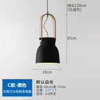 Nordic Wooden Pendant Light E27 Hanging Lamp for Interior Bedroom Kitchen Dining