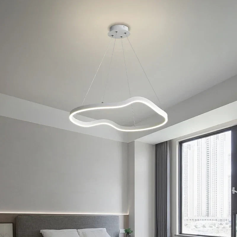Modern Curve Ring LED Pendant Chandelier for Living Dining Bedroom