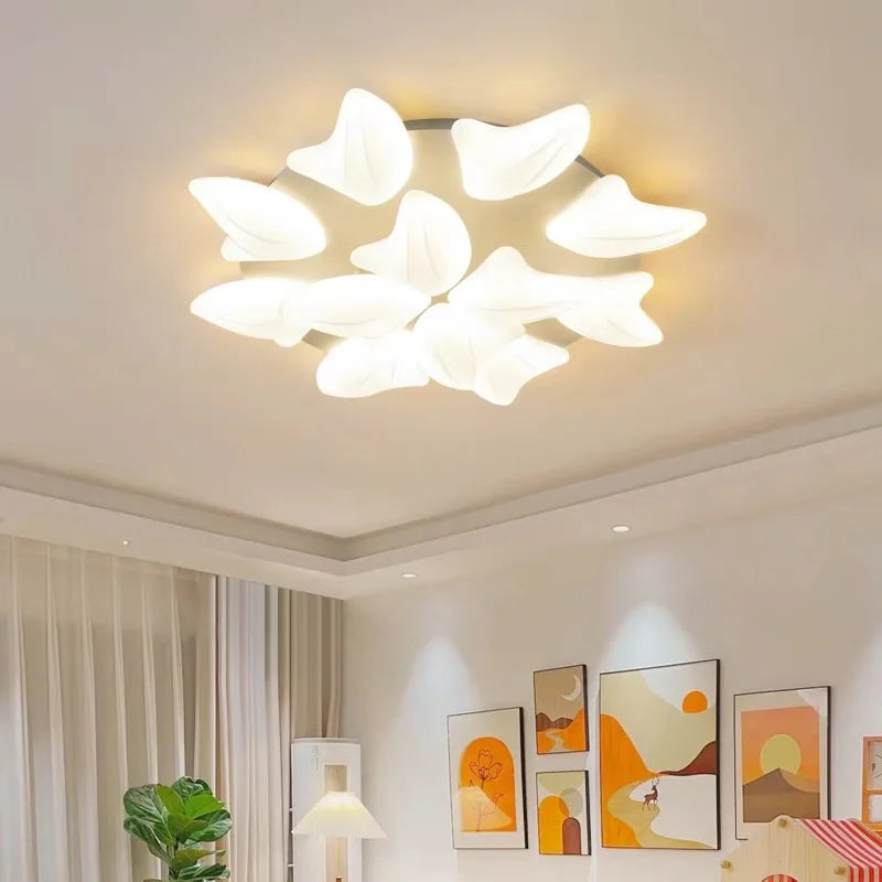 Aisal Flower Ceiling Chandelier with Remote Dimming for Modern Home Decor