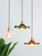 Lotus Leaf Pendant Lights: Modern Nordic Glass Pendant Lamp for Bedroom, Dining Room, Kitchen