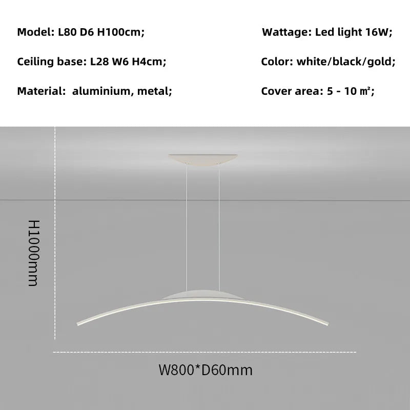 Modern Nordic LED Chandelier for Dining Room, Office, and Living Room