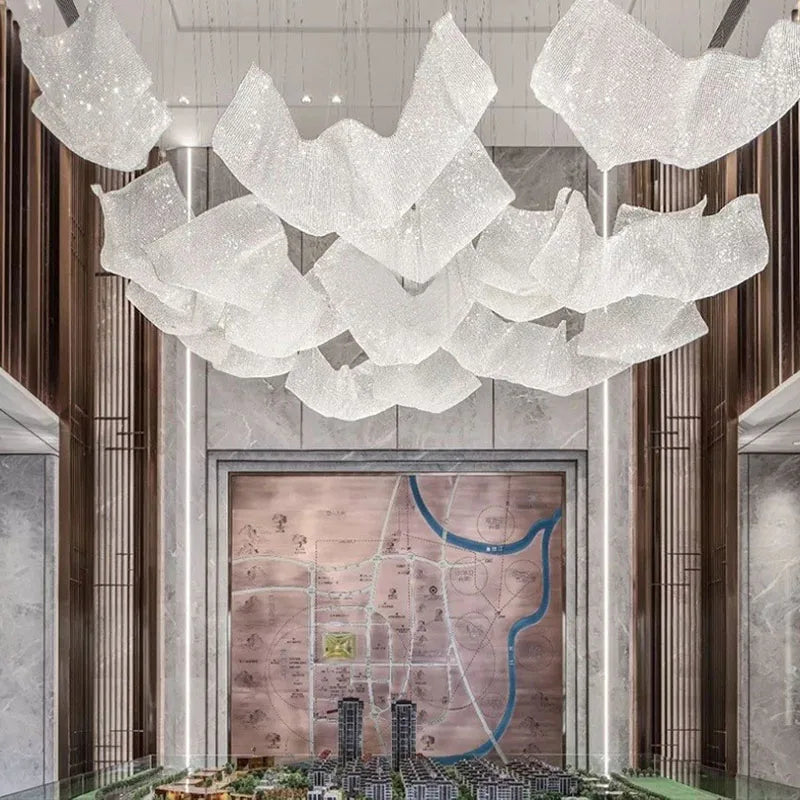 Modern Art Irregular Chandelier: Nordic Design, LED Lights, Customizable for Hotels