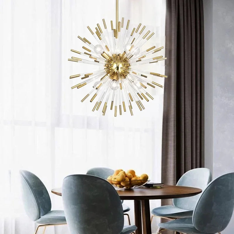 Modern Sputnik Pendant LED Chandelier for Living Room Bedroom Decor