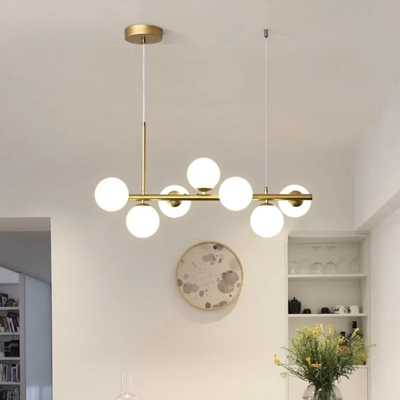 Modern Black LED Pendant Chandeliers for Living Dining Kitchen Lighting