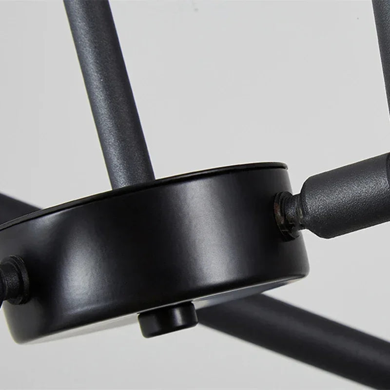 Modern Nordic Iron LED Chandelier for Living Room Bedroom - Minimalist Indoor Pendant Lighting