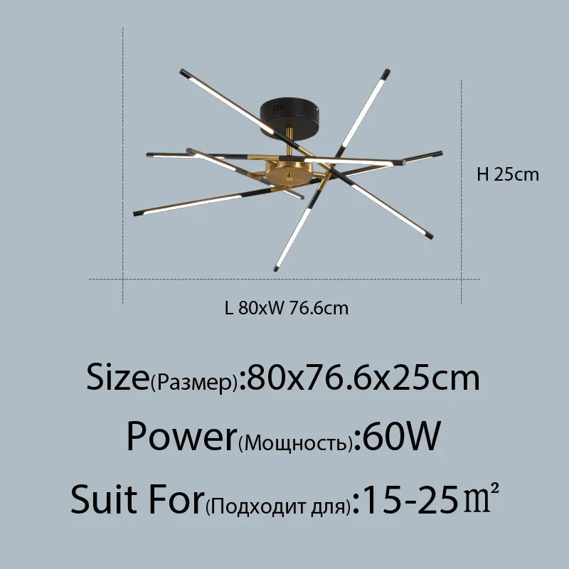 Linen Ceiling Chandelier: Black Gold Pendant Lamp for Home, Office, or Restaurant