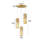 Mini Crystal Chandelier Black Chrome 3-Light for Dining Room Bedroom