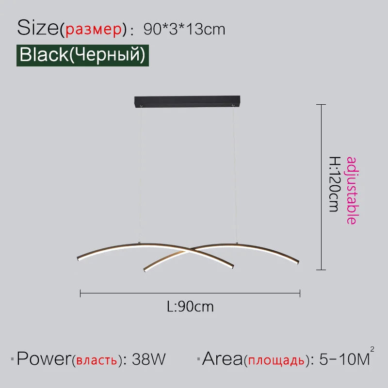 LED Chandelier: Modern, Creative, Minimalist Lighting for Dining Room, Living Room & Bar Counter