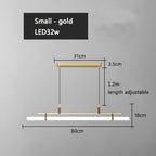 Glass Belt Chandelier: Modern Indoor Restaurant & Office LED Light