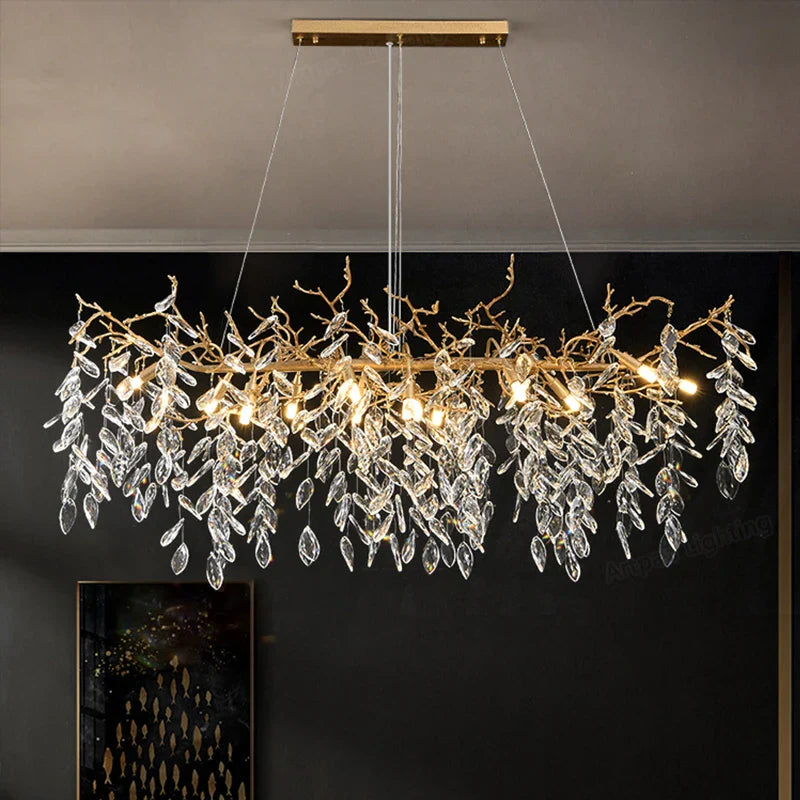 Modern Luxury Crystal Led Chandelier for Dining Living Room Hotel Hall