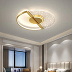 Luxury LED Feather Ceiling Light: Modern Dimmable Fixture for Bedroom & Living Room