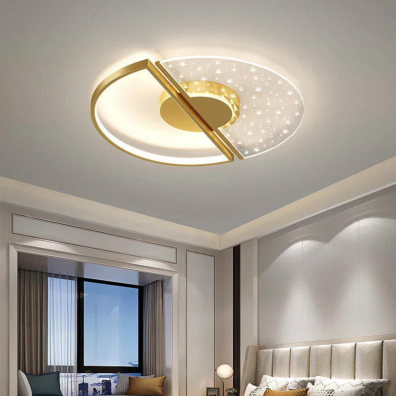 Luxury LED Feather Ceiling Light: Modern Dimmable Fixture for Bedroom & Living Room