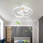 LED Ceiling Fan with Remote Control, Modern Silent Lighting Fixture for Bedroom and Dining Room