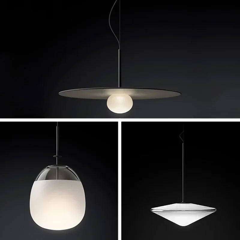 Glass Saucer LED Chandelier for Living Room & Bedroom Lighting