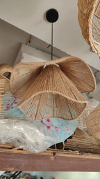 Japanese Hemp Knit Pendant Light E27 LED Lamp - Nordic Wabi Sabi Style