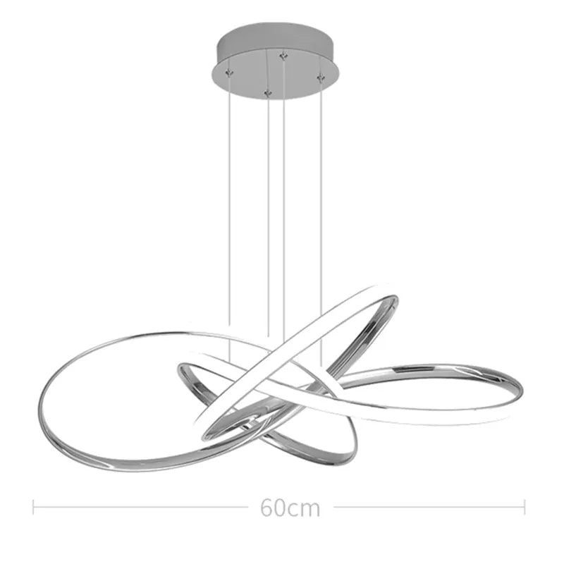 Gold Ring Chandeliers for Modern Dining Room Luxury Bedroom Lighting