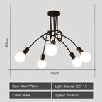 Nordic Wrought Iron Sputnik Ceiling Light Chandelier for Home Decor