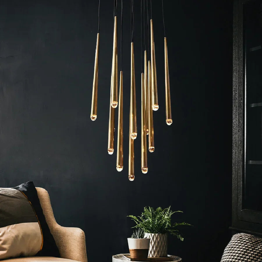 Retro Villa Led Crystal Pendant Chandelier for Elegant Home Decor