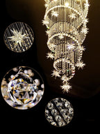 Crystal Spiral Chandelier: Modern Home Decoration for Living Room, Duplex, Villa, Loft
