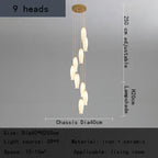 Nordic Tulip Chandelier: Multi-heads Pendant Lamp for Villa, Hotel, Restaurant, Bedroom