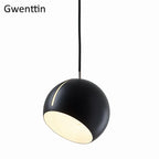Gold Ball Pendant Light: Nordic Modern LED Hanging Lamp for Home Decor